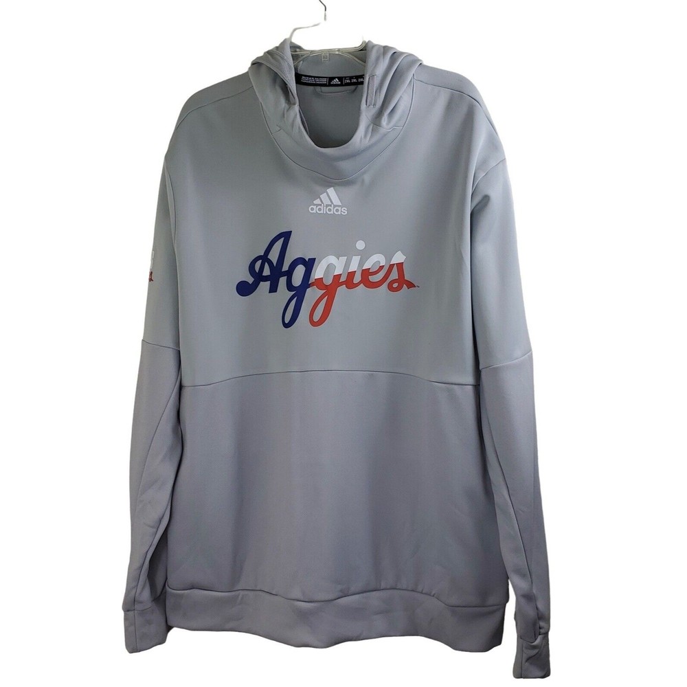 Adidas Texas Aggies Men’s Gray Blue Red White Hoodie Sweater , Size 2XL